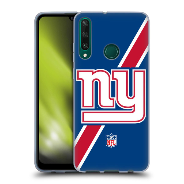 NFL New York Giants Logo Stripes Soft Gel Case for Huawei Y6p