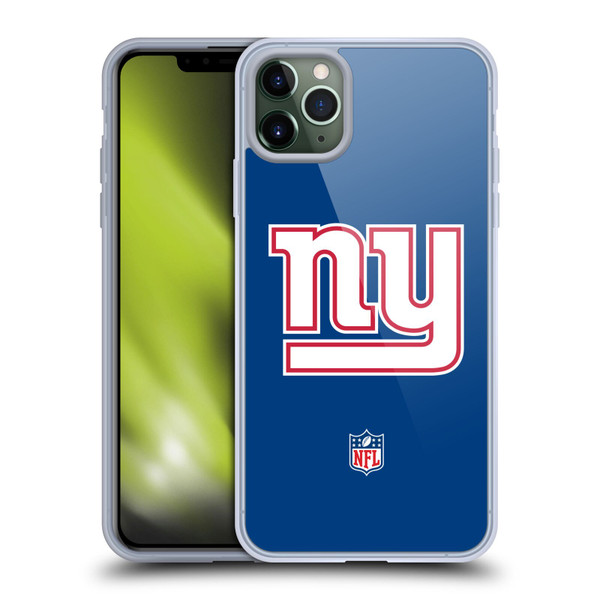 NFL New York Giants Logo Plain Soft Gel Case for Apple iPhone 11 Pro Max