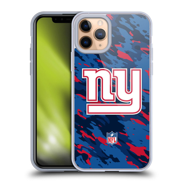 NFL New York Giants Logo Camou Soft Gel Case for Apple iPhone 11 Pro