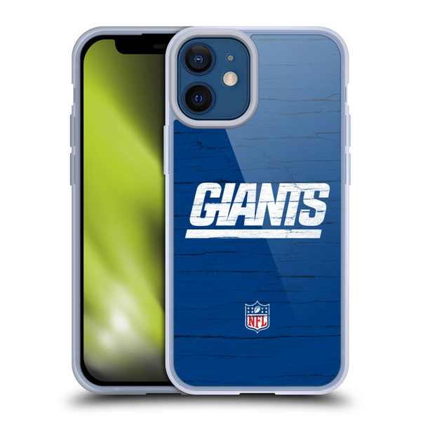 NFL New York Giants Logo Distressed Look Soft Gel Case for Apple iPhone 12 Mini