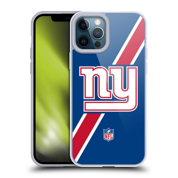 NFL New York Giants Logo Stripes Soft Gel Case for Apple iPhone 12 Pro Max