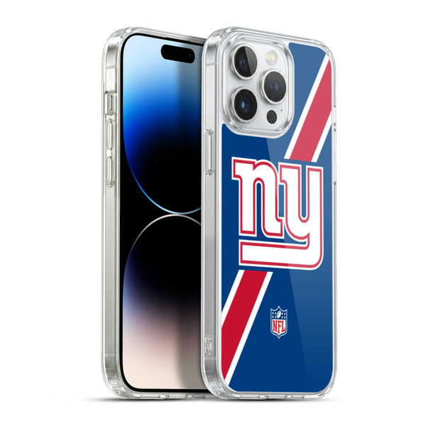 NFL New York Giants Logo Stripes Soft Gel Case for Apple iPhone 13 Pro Max & MagSafe