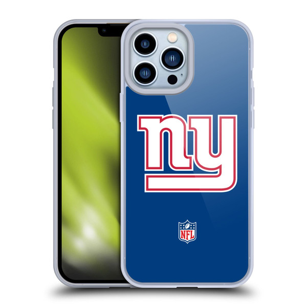 NFL New York Giants Logo Plain Soft Gel Case for Apple iPhone 13 Pro Max
