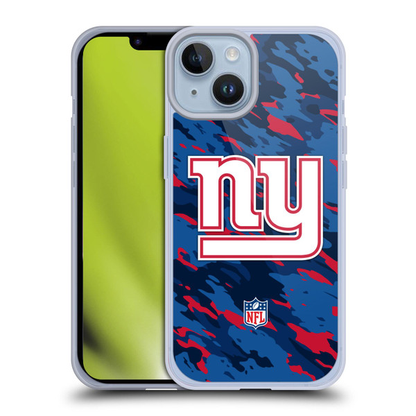 NFL New York Giants Logo Camou Soft Gel Case for Apple iPhone 14