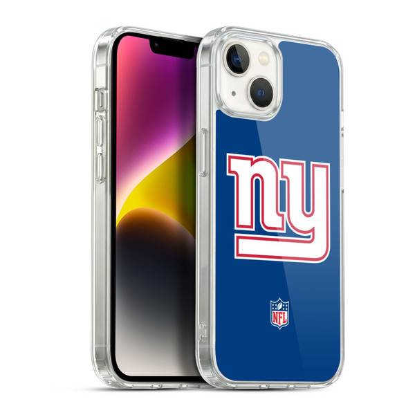 NFL New York Giants Logo Plain Soft Gel Case for Apple iPhone 14 Plus & MagSafe