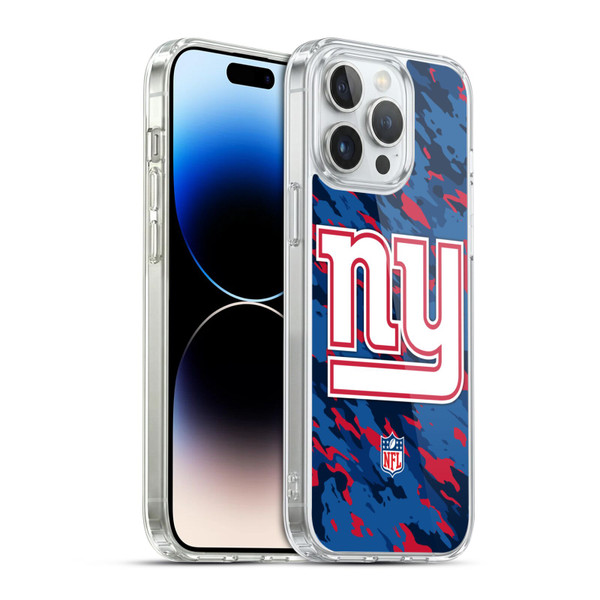 NFL New York Giants Logo Camou Soft Gel Case for Apple iPhone 14 Pro Max & MagSafe
