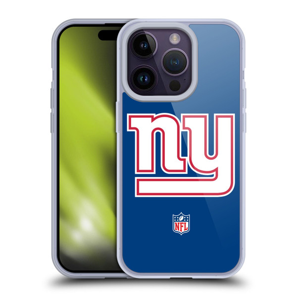 NFL New York Giants Logo Plain Soft Gel Case for Apple iPhone 14 Pro