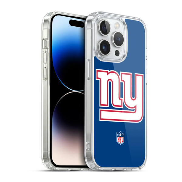 NFL New York Giants Logo Plain Soft Gel Case for Apple iPhone 14 Pro & MagSafe