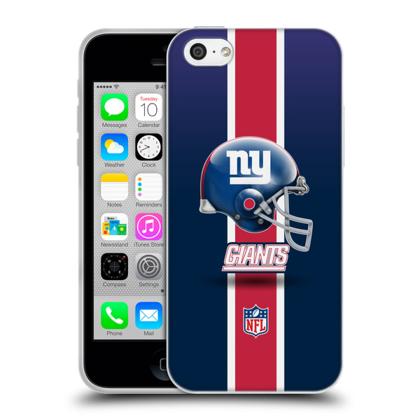 NFL New York Giants Logo Helmet Soft Gel Case for Apple iPhone 5c
