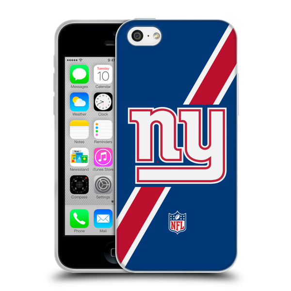 NFL New York Giants Logo Stripes Soft Gel Case for Apple iPhone 5c
