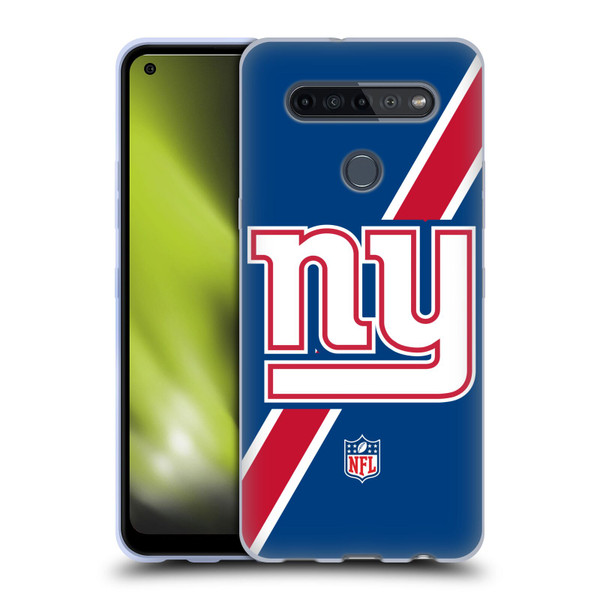 NFL New York Giants Logo Stripes Soft Gel Case for LG K51S