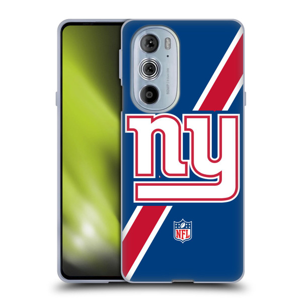 NFL New York Giants Logo Stripes Soft Gel Case for Motorola Edge X30