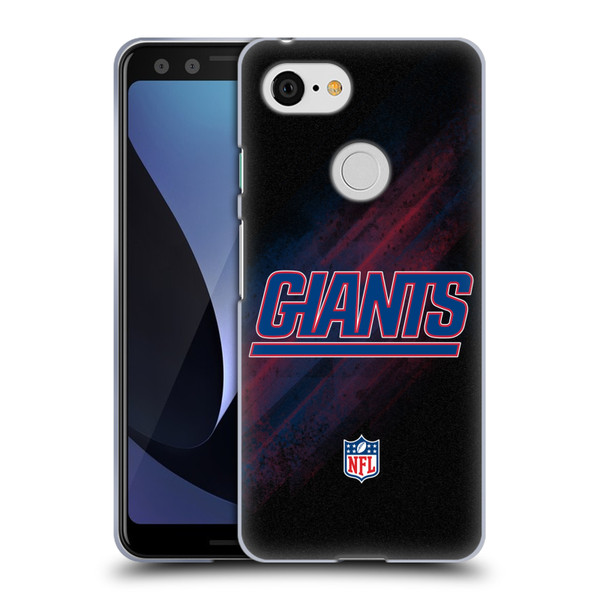 NFL New York Giants Logo Blur Soft Gel Case for Google Pixel 3