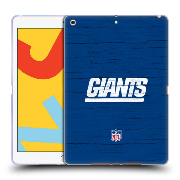 NFL New York Giants Logo Distressed Look Soft Gel Case for Apple iPad 10.2 2019/2020/2021
