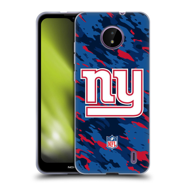 NFL New York Giants Logo Camou Soft Gel Case for Nokia C10 / C20