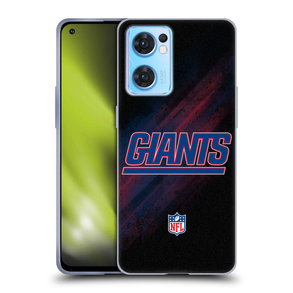NFL New York Giants Logo Blur Soft Gel Case for OPPO Reno7 5G / Find X5 Lite