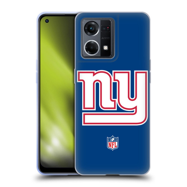 NFL New York Giants Logo Plain Soft Gel Case for OPPO Reno8 4G
