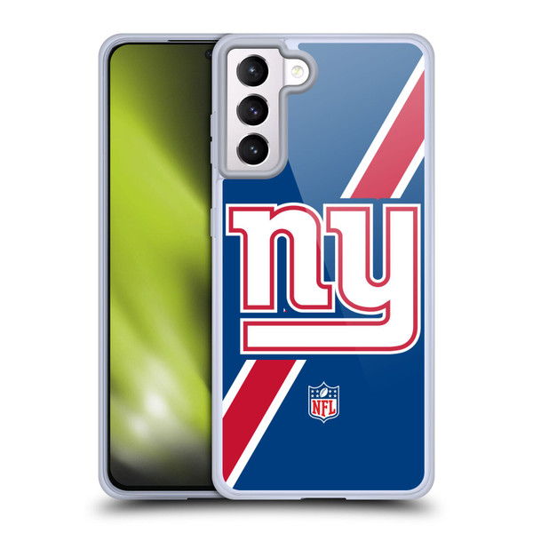 NFL New York Giants Logo Stripes Soft Gel Case for Samsung Galaxy S21+ 5G