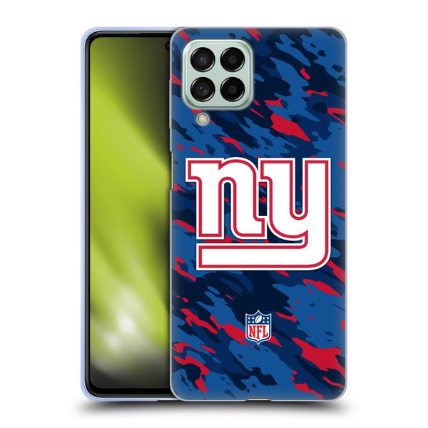 NFL New York Giants Logo Camou Soft Gel Case for Samsung Galaxy M53 (2022)
