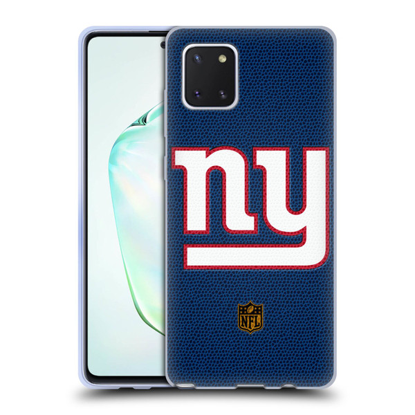 NFL New York Giants Logo Football Soft Gel Case for Samsung Galaxy Note10 Lite