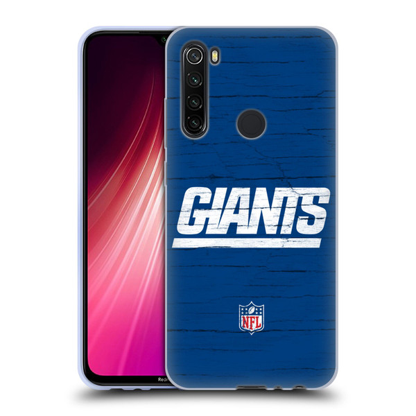 NFL New York Giants Logo Distressed Look Soft Gel Case for Xiaomi Redmi Note 8T