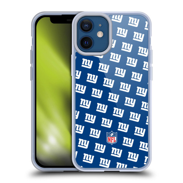 NFL New York Giants Artwork Patterns Soft Gel Case for Apple iPhone 12 Mini