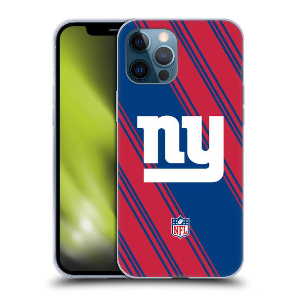 NFL New York Giants Artwork Stripes Soft Gel Case for Apple iPhone 12 Pro Max