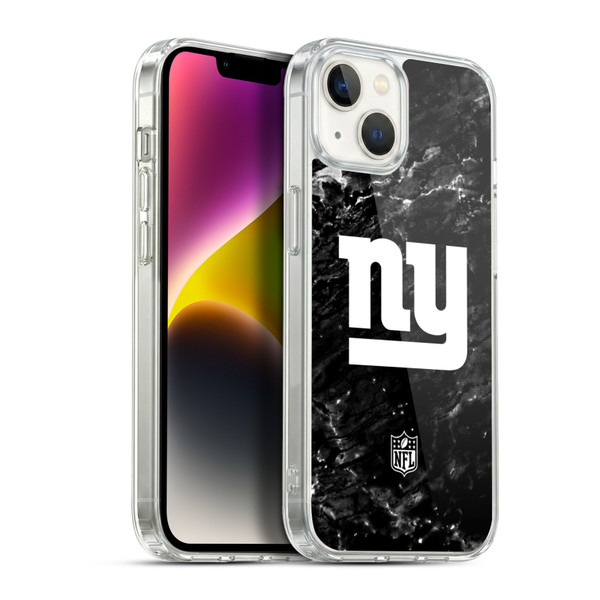 NFL New York Giants Artwork Marble Soft Gel Case for Apple iPhone 14 Plus & MagSafe