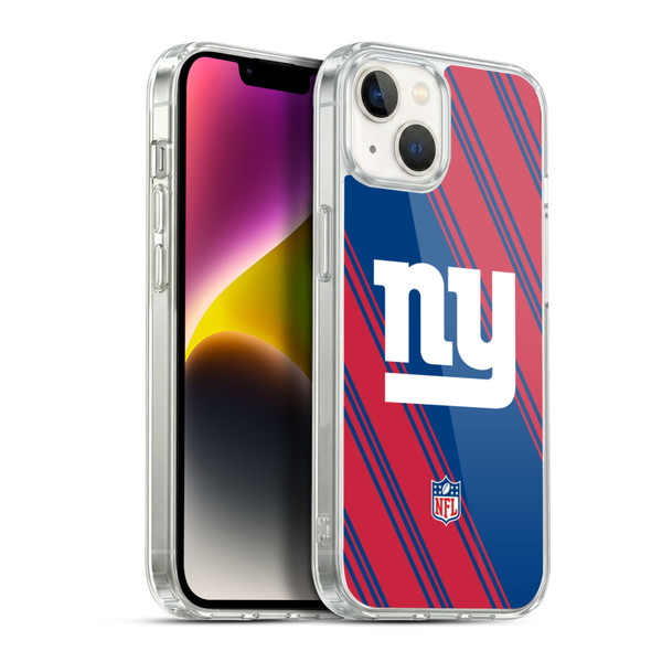 NFL New York Giants Artwork Stripes Soft Gel Case for Apple iPhone 14 Plus & MagSafe