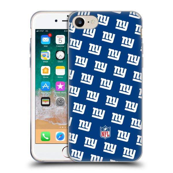 NFL New York Giants Artwork Patterns Soft Gel Case for Apple iPhone 7 / 8 / SE 2020 & 2022