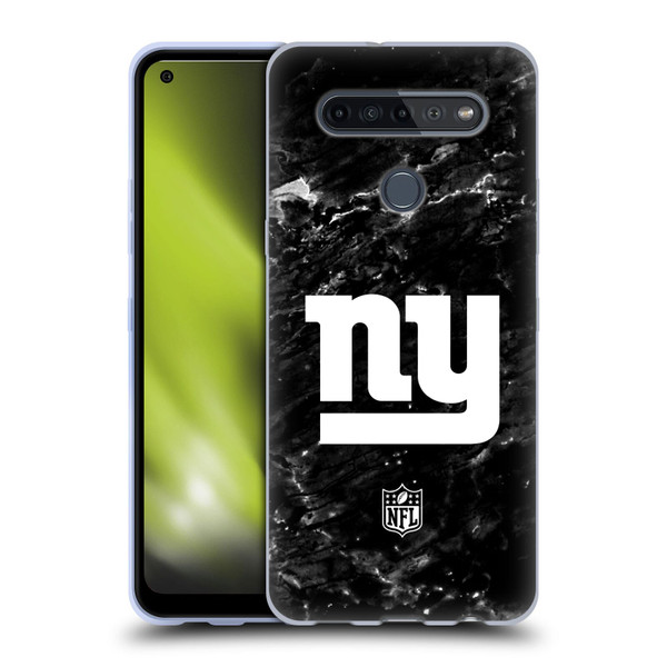 NFL New York Giants Artwork Marble Soft Gel Case for LG K51S
