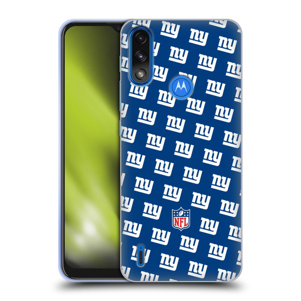 NFL New York Giants Artwork Patterns Soft Gel Case for Motorola Moto E7 Power / Moto E7i Power