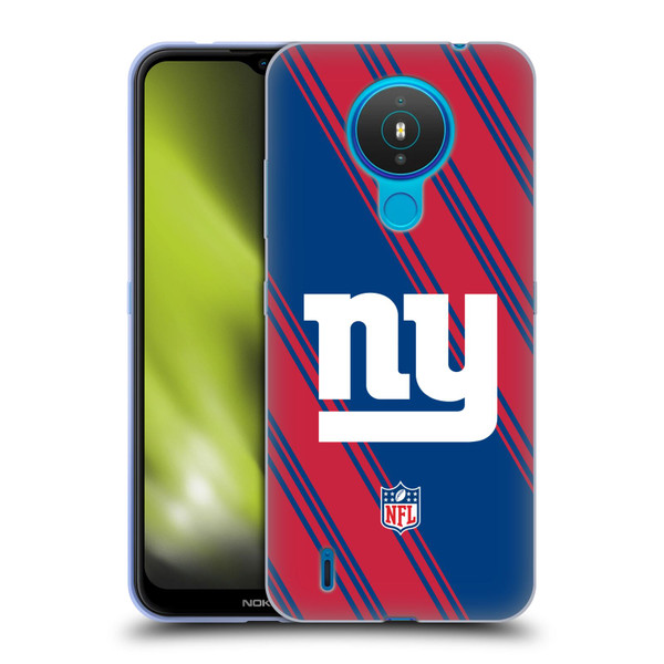 NFL New York Giants Artwork Stripes Soft Gel Case for Nokia 1.4