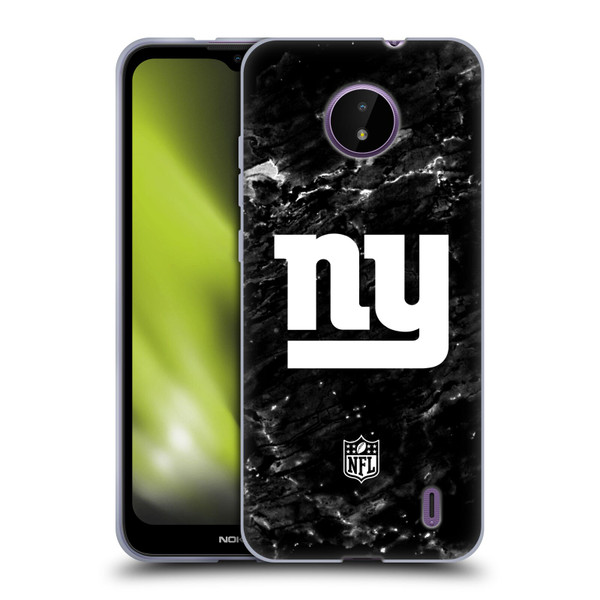 NFL New York Giants Artwork Marble Soft Gel Case for Nokia C10 / C20