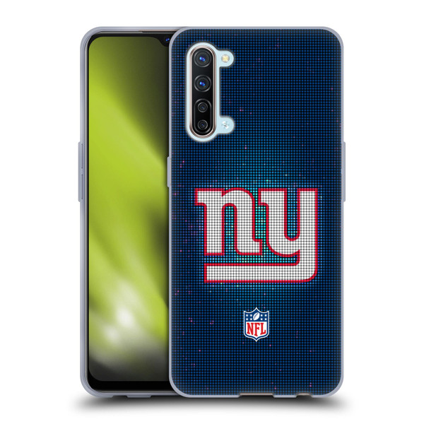 NFL New York Giants Artwork LED Soft Gel Case for OPPO Find X2 Lite 5G