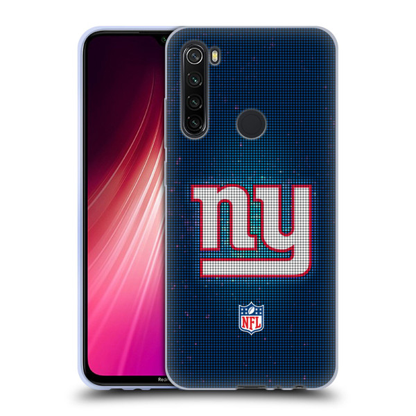 NFL New York Giants Artwork LED Soft Gel Case for Xiaomi Redmi Note 8T