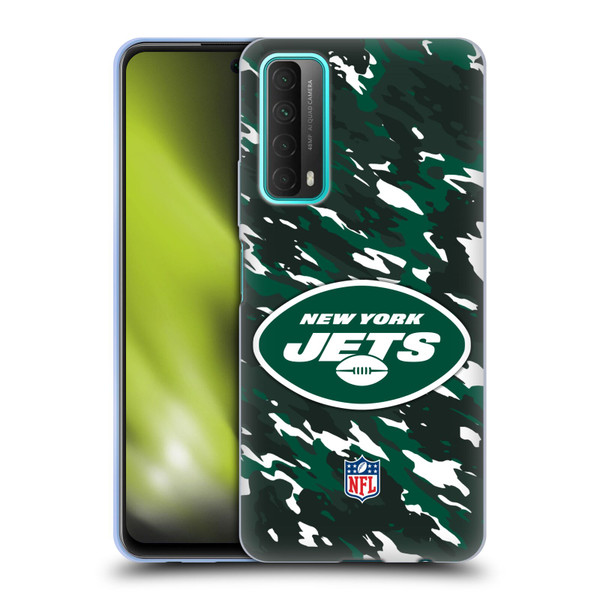 NFL New York Jets Logo Camou Soft Gel Case for Huawei P Smart (2021)