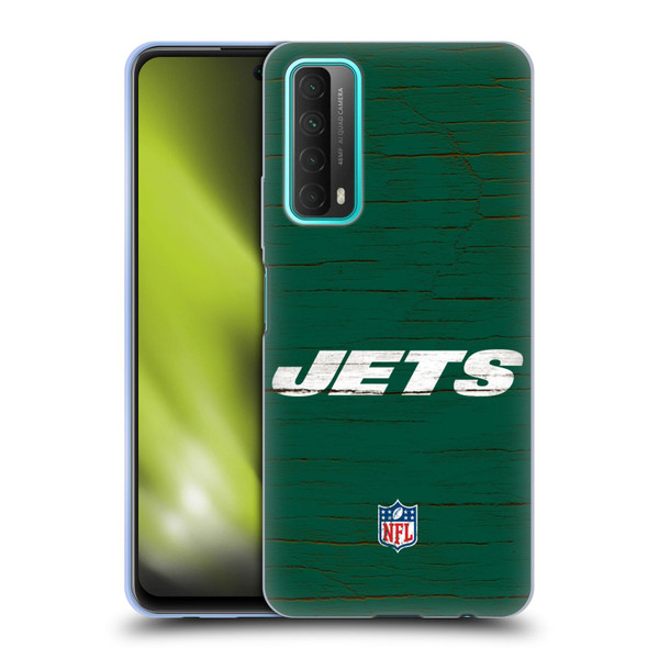 NFL New York Jets Logo Distressed Look Soft Gel Case for Huawei P Smart (2021)