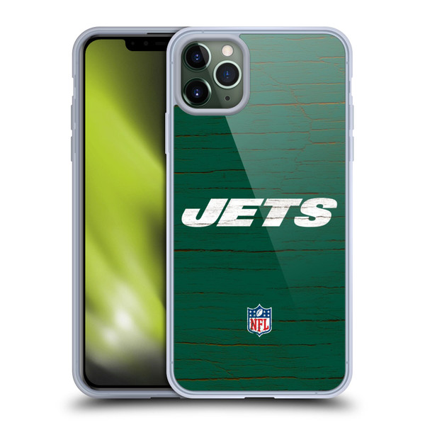 NFL New York Jets Logo Distressed Look Soft Gel Case for Apple iPhone 11 Pro Max