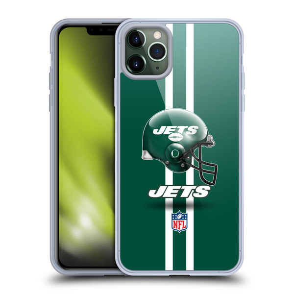 NFL New York Jets Logo Helmet Soft Gel Case for Apple iPhone 11 Pro Max