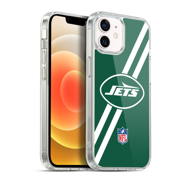 NFL New York Jets Logo Stripes Soft Gel Case for Apple iPhone 12 / iPhone 12 Pro & MagSafe
