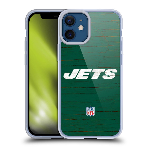 NFL New York Jets Logo Distressed Look Soft Gel Case for Apple iPhone 12 Mini