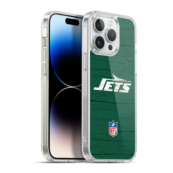 NFL New York Jets Logo Distressed Look Soft Gel Case for Apple iPhone 13 Pro Max & MagSafe