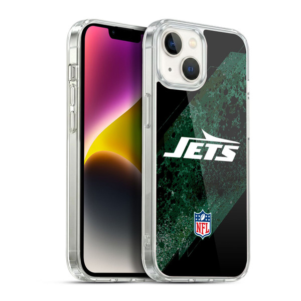 NFL New York Jets Logo Blur Soft Gel Case for Apple iPhone 14