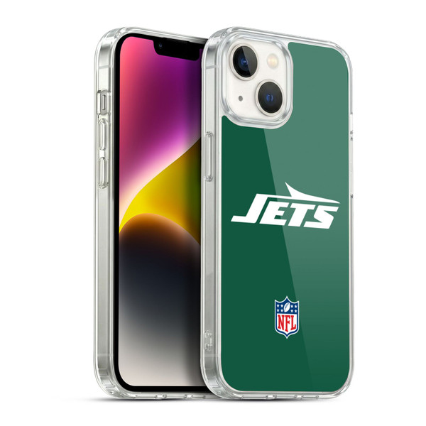 NFL New York Jets Logo Plain Soft Gel Case for Apple iPhone 14