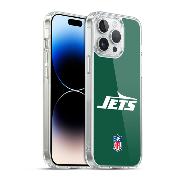 NFL New York Jets Logo Plain Soft Gel Case for Apple iPhone 14 Pro Max & MagSafe
