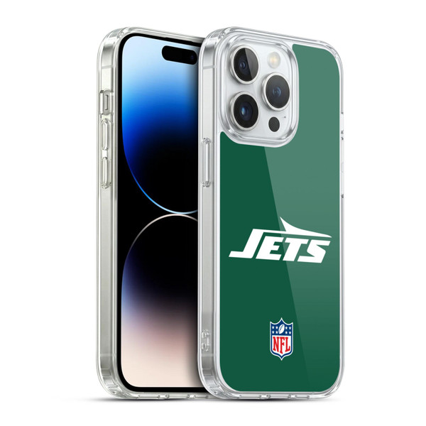 NFL New York Jets Logo Plain Soft Gel Case for Apple iPhone 14 Pro & MagSafe