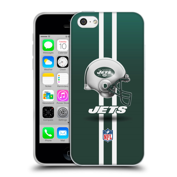 NFL New York Jets Logo Helmet Soft Gel Case for Apple iPhone 5c