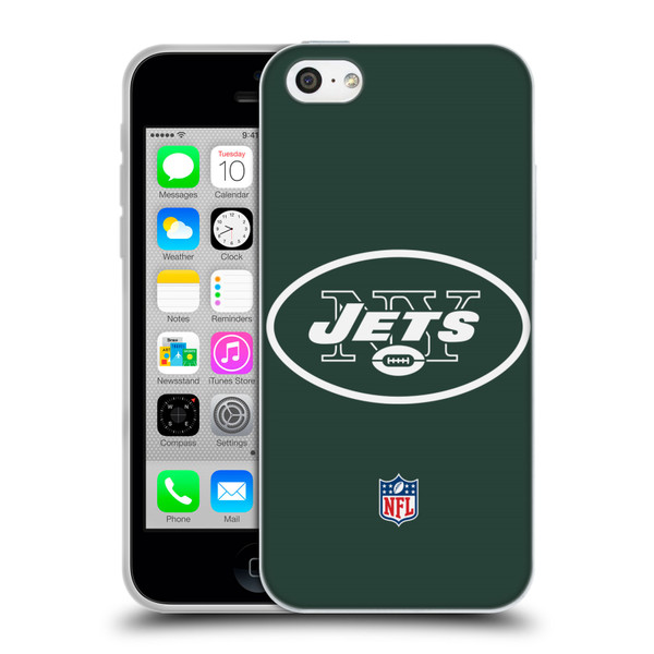 NFL New York Jets Logo Plain Soft Gel Case for Apple iPhone 5c