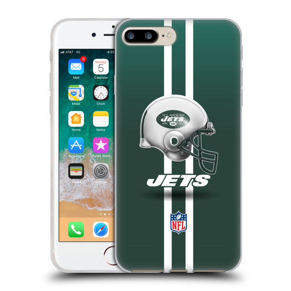 NFL New York Jets Logo Helmet Soft Gel Case for Apple iPhone 7 Plus / iPhone 8 Plus